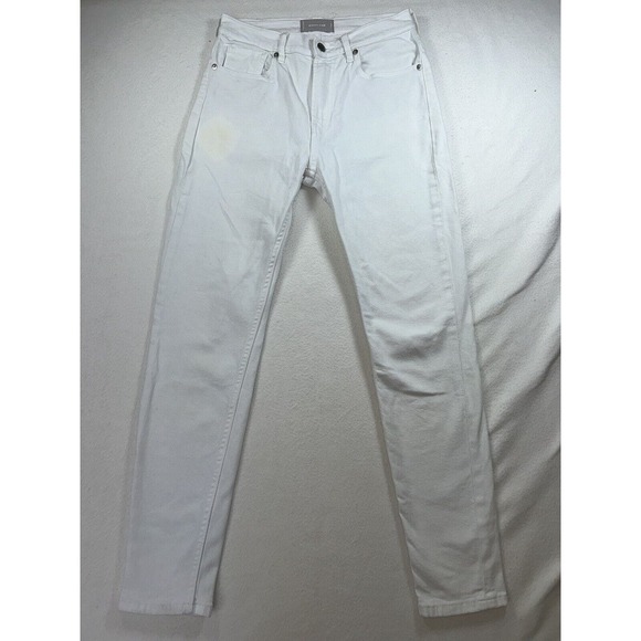 Everlane Womens 27 Regular Pants Jeans Highrise Straight White Ankle Jeans - Picture 1 of 8